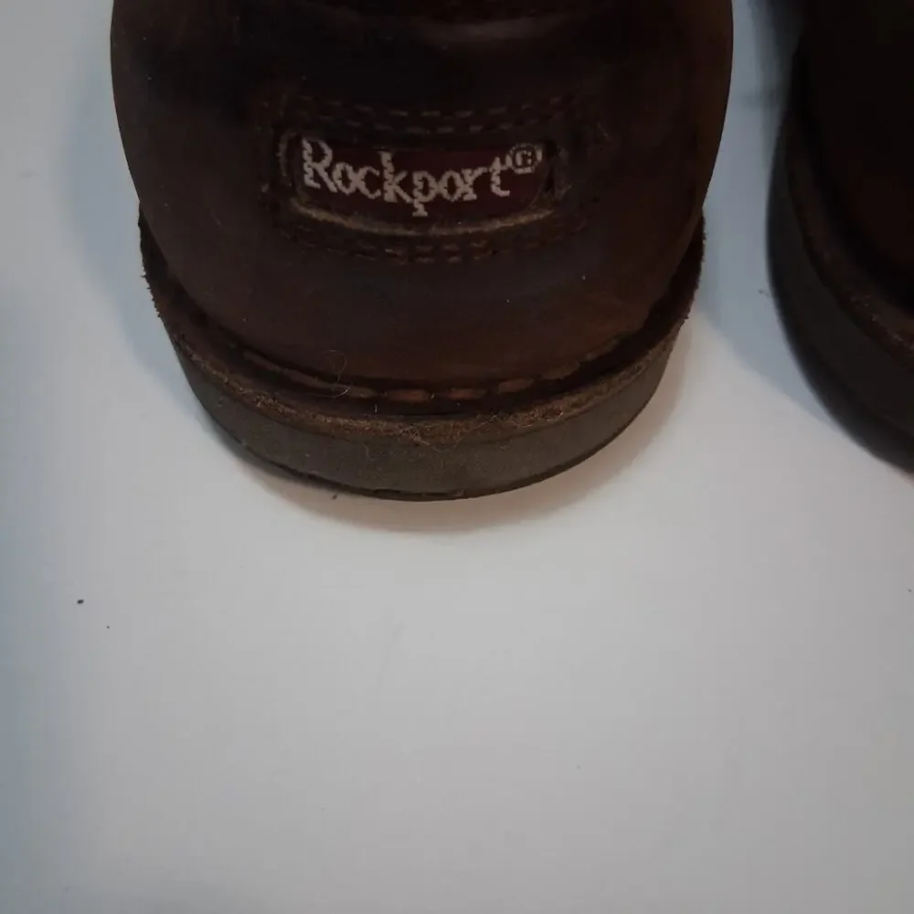 Rockport Men 13XW Boat Shoes Brown Leather Classic Moccasin